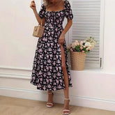 Summer Fashion Lace-up Beach Long Dresses Women&