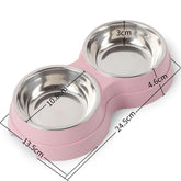 Pet Bowls Dog Food Water Feeder Stainless Steel - Swefashionstore