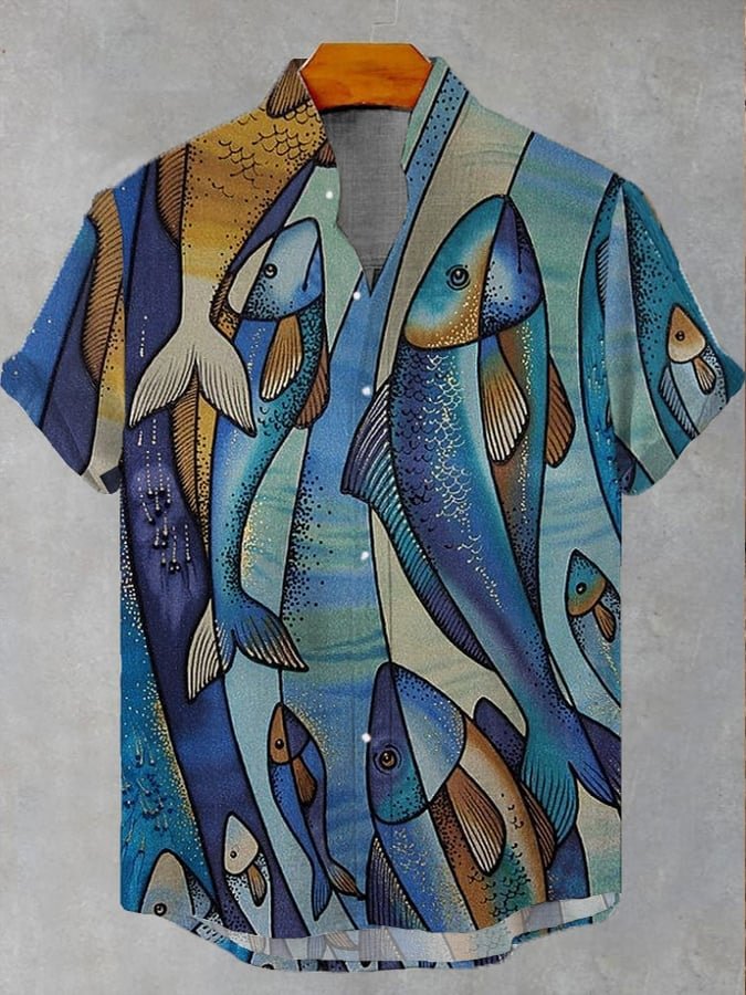 VINTAGE Linen Comfort Short Sleeve Shirt - Swefashionstore