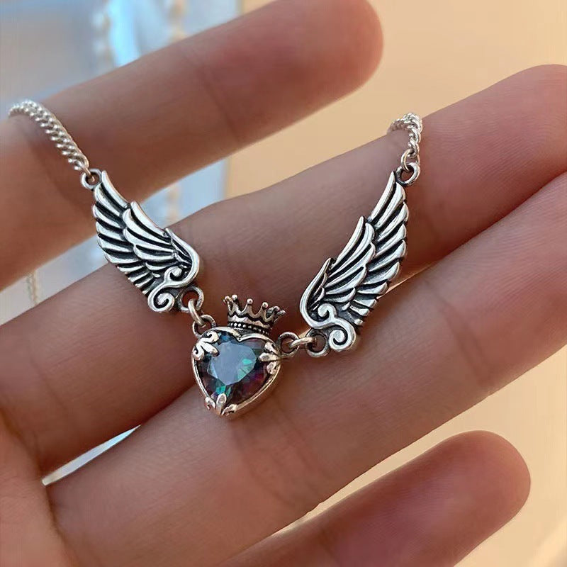 Vintage Gothic Angel Wings Necklace