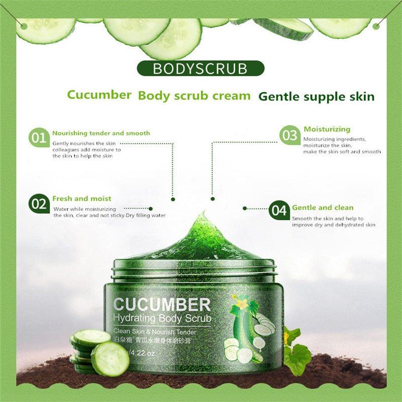 Cucumber white skin peels facial scrub