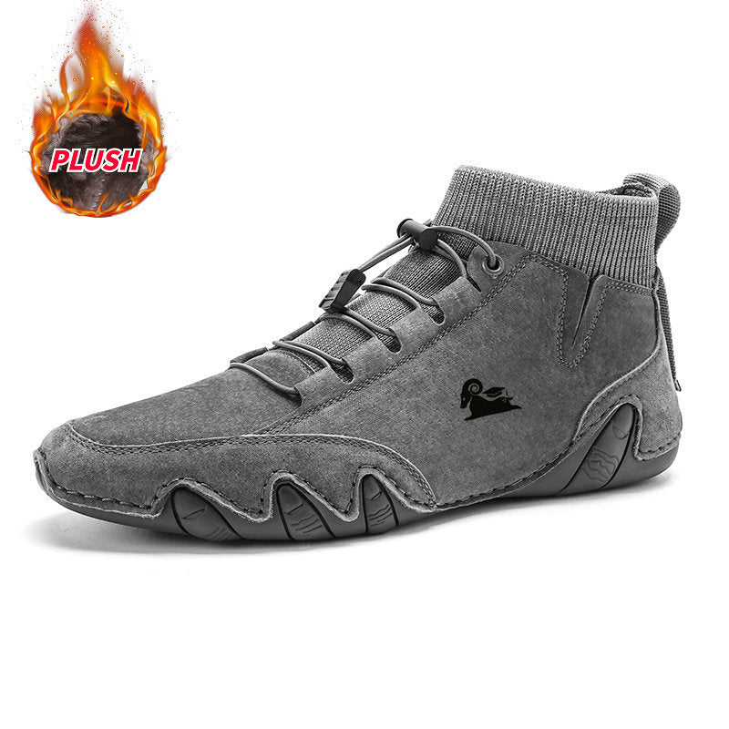 Fleecegefütterte handgemachte Baumwollschuhe Herren