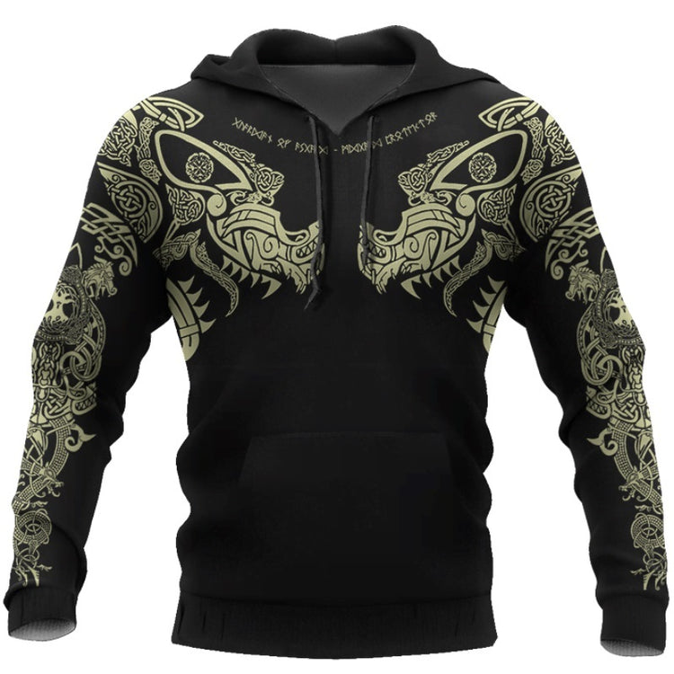 New Viking Tattoo D Printed Men hoodies Harajuku Fashion - Swefashionstore