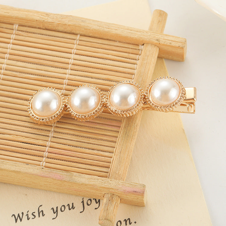 Slip-on Pearl Bow Hair Clip - Swefashionstore
