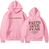 Faith Over Fear Christian Hoodie - Inspirational Hoodie for Daily Motivation - Swefashionstore