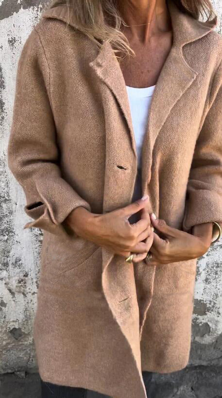 Cardigan With Pockets Outwear Coat Womens Clothing