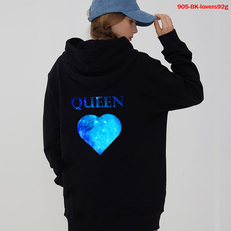 Women Hoodies King Queen Printed Sweatshirt Lovers - Swefashionstore