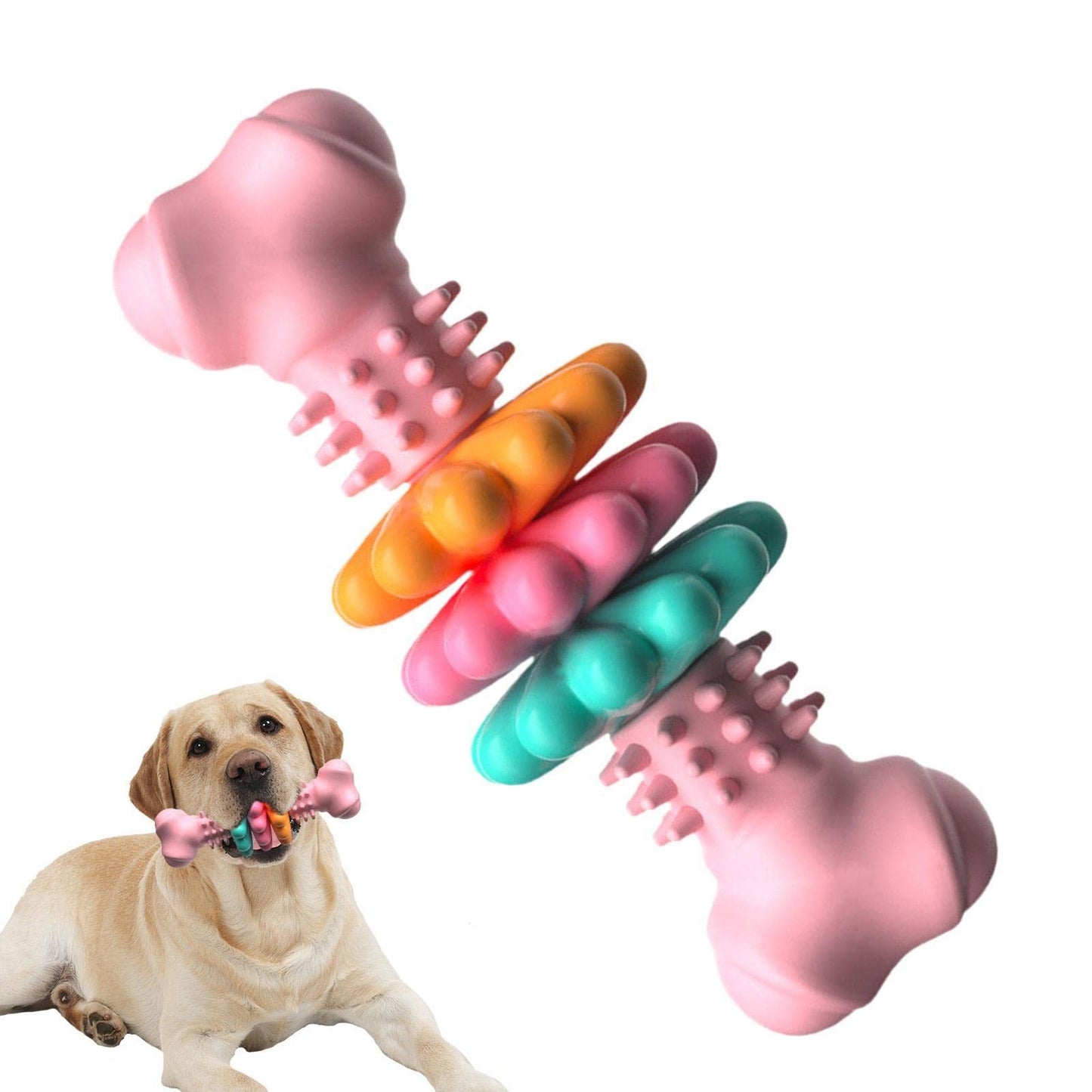 Dog Chew Toy Teeth Cleaning Indestructible TPR Bone