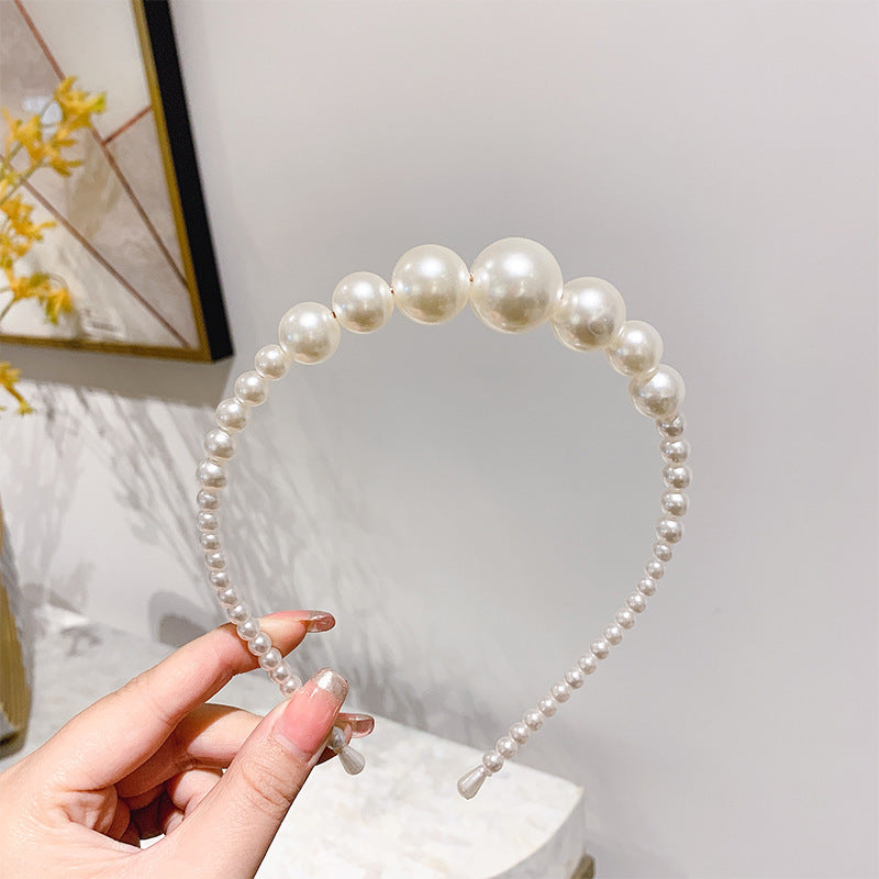 Sen Simple Pearl Thin Headband Hair Accessories Headband - Swefashionstore