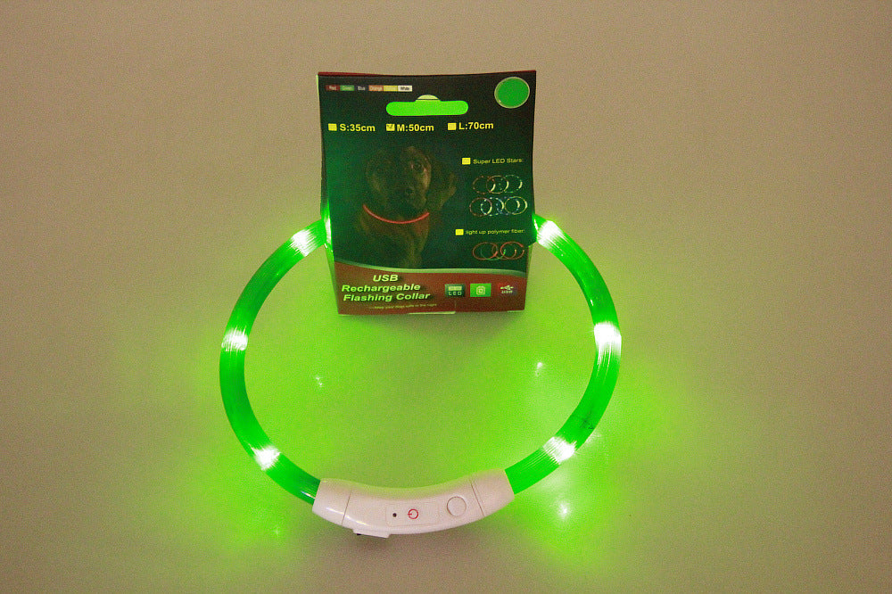 Pet Flashing Collar USB Rechargeable Necklace