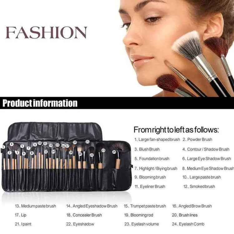 Gift Bag of 24 Pcs Makeup Brush Set for Flawless Beauty - Swefashionstore