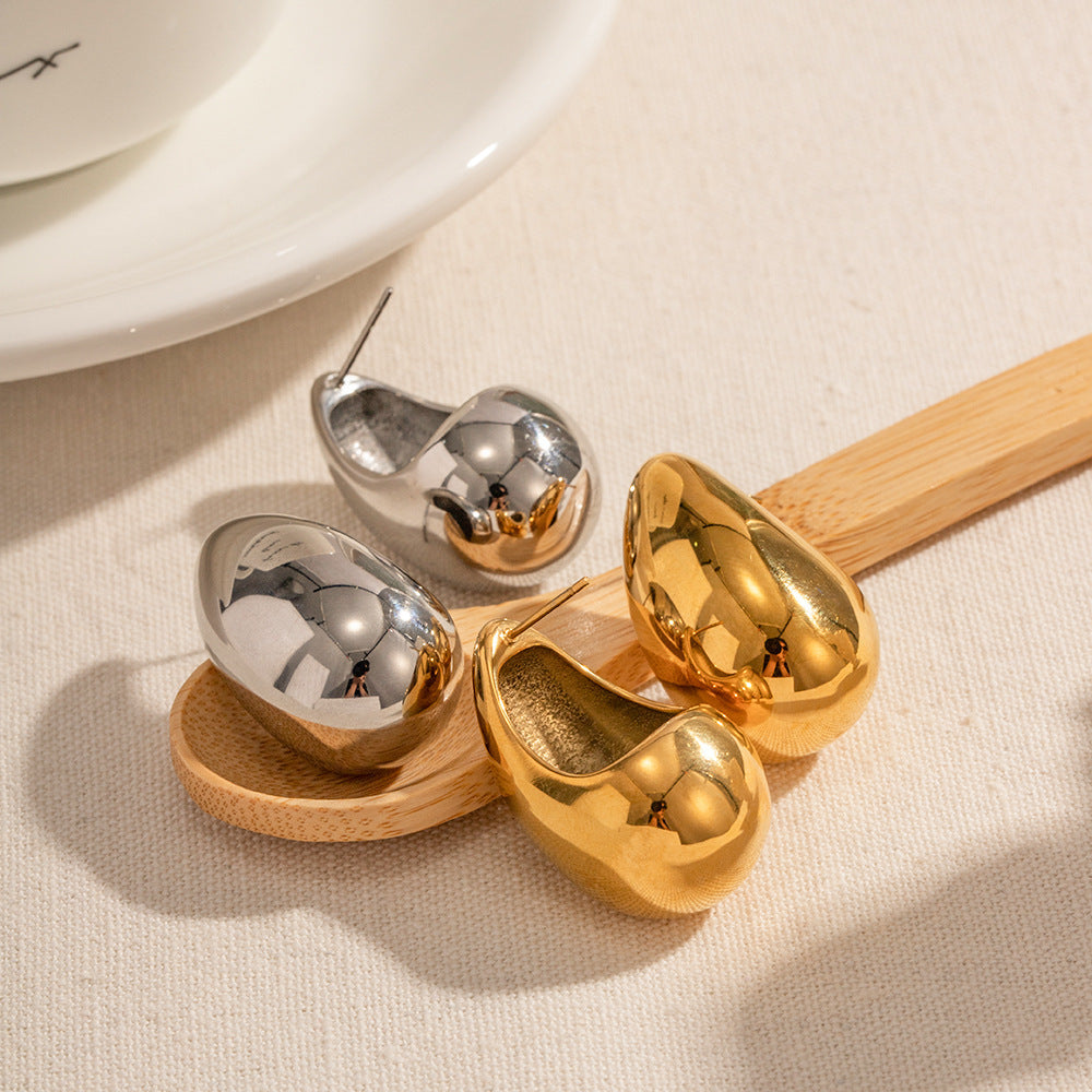 SIMPLE 18K vergoldete Damenmode TEARDROP Ohrringe