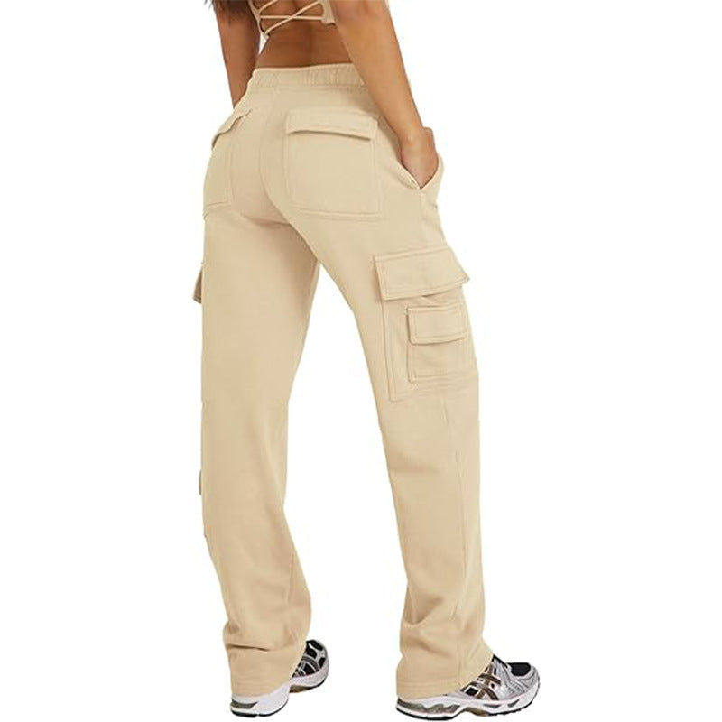 Multi-pocket Cargo Pants Casual Loose Sports Fitness Wide Leg Pants - Swefashionstore