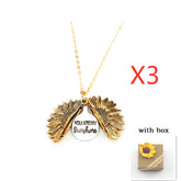 Sunflower Double Lettering Necklace - Swefashionstore