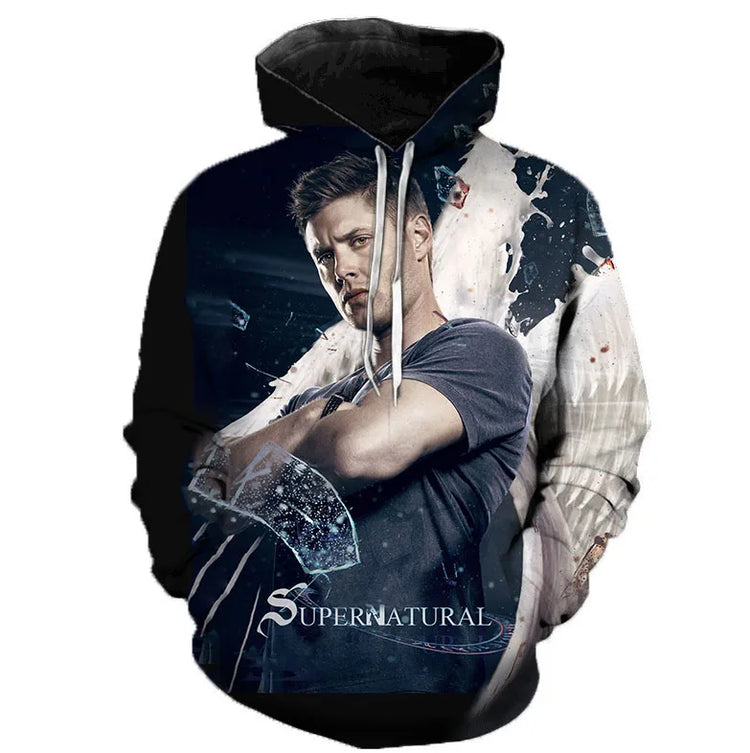 NEW Arrival Supernatural 3D Print Regular Hoodie - Swefashionstore