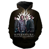 NEW Arrival Supernatural 3D Print Regular Hoodie - Swefashionstore