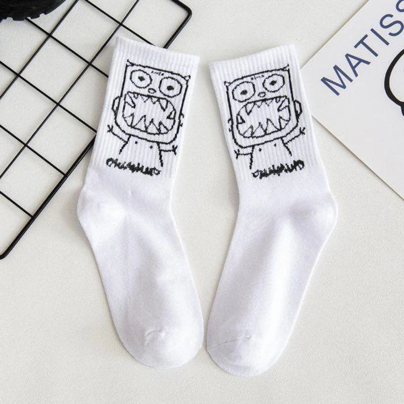 Cotton Socks Simplicity Anime Devil Grimace Harajuku - Swefashionstore