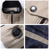 Jacket Men Fashion Casual Windbreaker Jacket Coat Men 2025 Spring Autumn New Hot Outwear Solid Stand Slim Jacket Mens - Swefashionstore