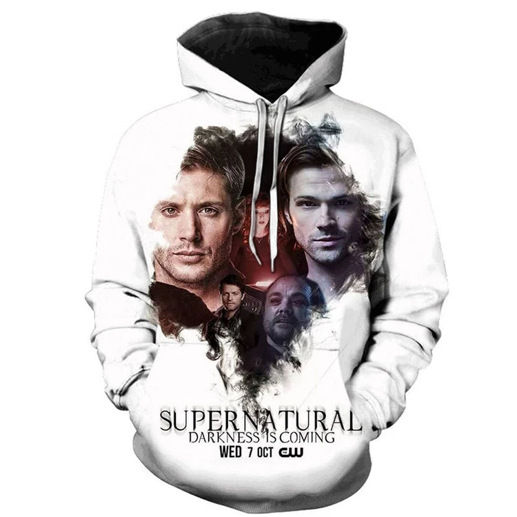 NEW Arrival Supernatural 3D Print Regular Hoodie - Swefashionstore