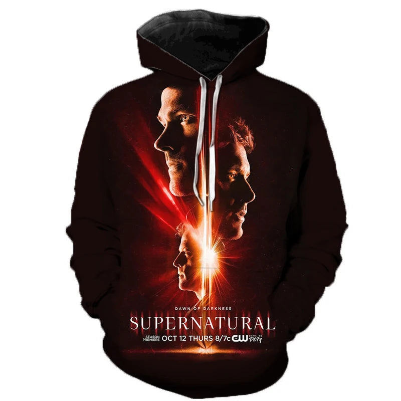 NEW Arrival Supernatural 3D Print Regular Hoodie - Swefashionstore