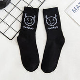 Cotton Socks Simplicity Anime Devil Grimace Harajuku - Swefashionstore