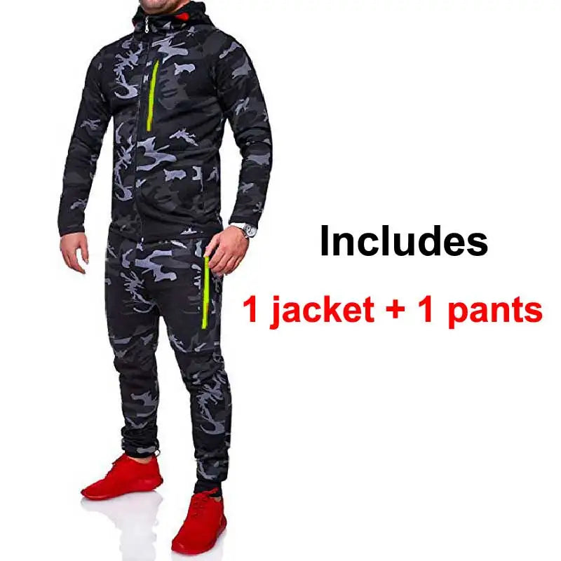 NEW Suits Hoodies and Pants Sets CAMO For Men Fashion