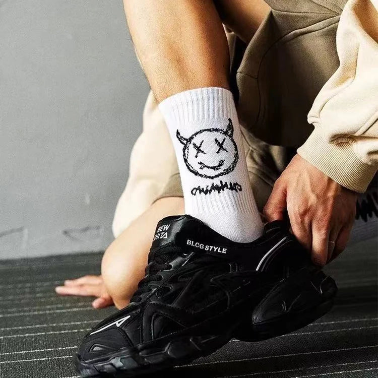 Cotton Socks Simplicity Anime Devil Grimace Harajuku - Swefashionstore