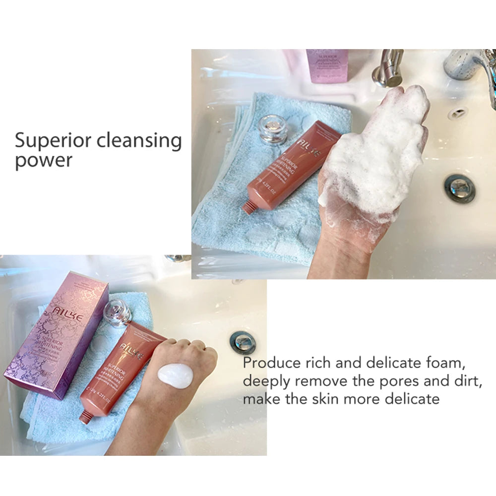 AILKE Rose Facial Cleanser Women Moisturizing Cleaner Hydrating Anti-Dark Spots, Oil Control Face Care Scrub - Swefashionstore