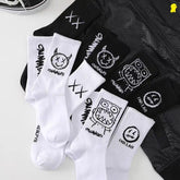 Cotton Socks Simplicity Anime Devil Grimace Harajuku - Swefashionstore