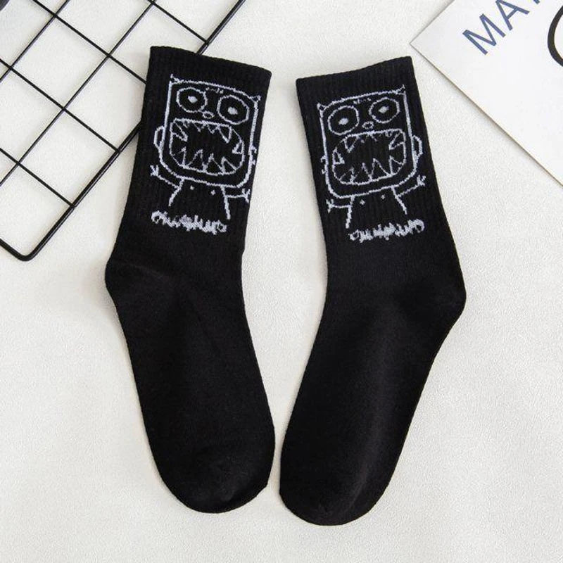 Cotton Socks Simplicity Anime Devil Grimace Harajuku - Swefashionstore
