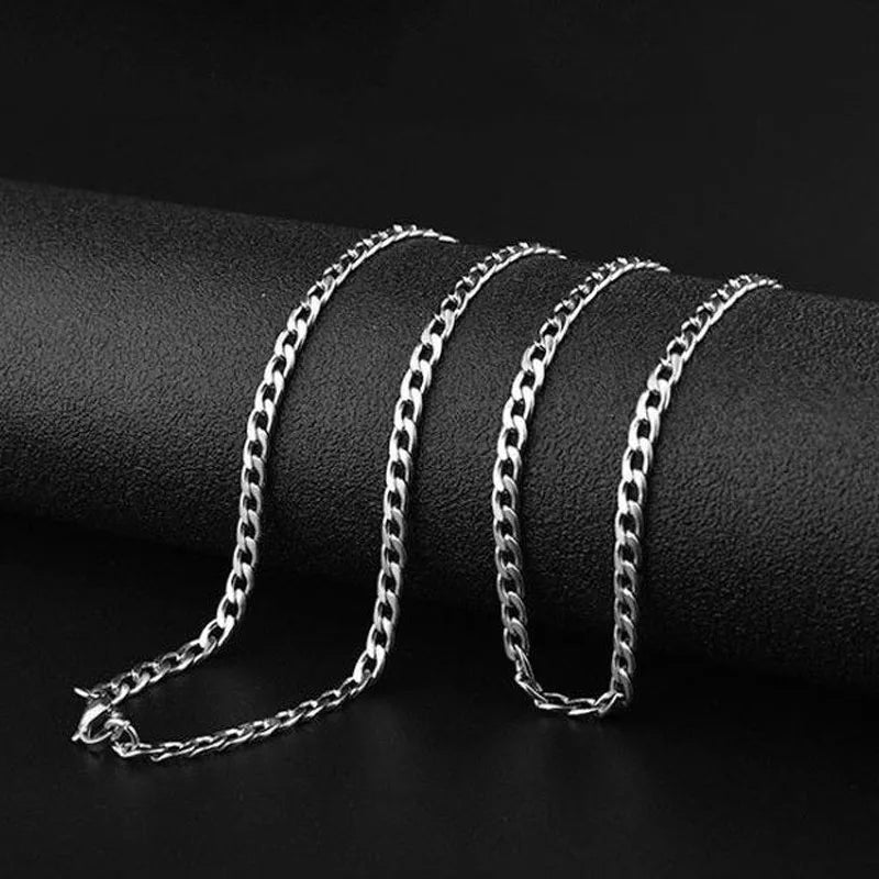 Opshineqo Stainless Steel Necklace Silver Chain - Swefashionstore