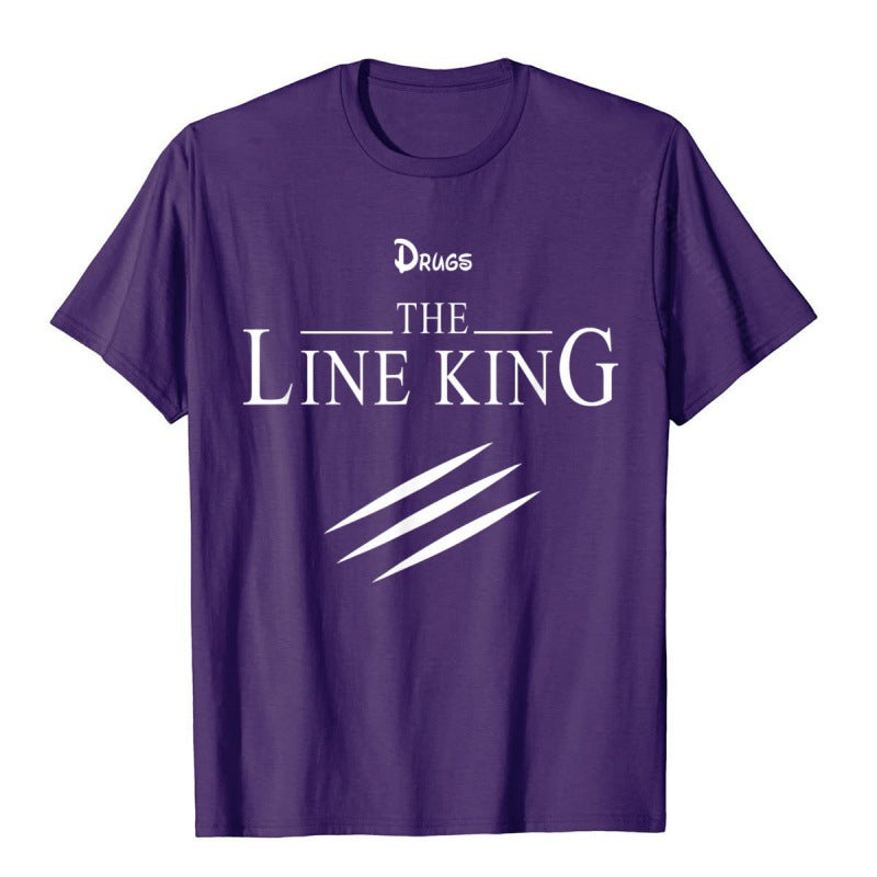 FUNNY Line King T-shirt FASHION Birth - Swefashionstore