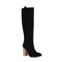 Long Boots Female Suede Chunky Heel Round Toe for Stylish Comfort - Swefashionstore