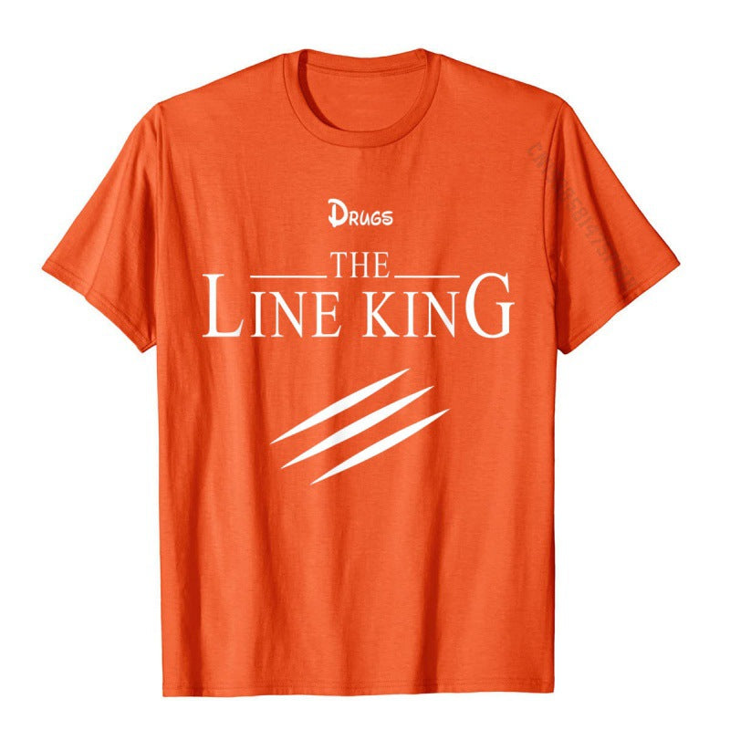FUNNY Line King T-shirt FASHION Birth - Swefashionstore