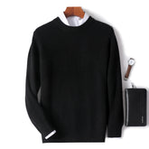 High Quality Loose Round Neck Solid Color Sweater - Swefashionstore
