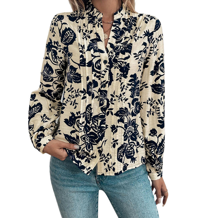 RETRO Printed Elegant Shirt Top For Women - Swefashionstore