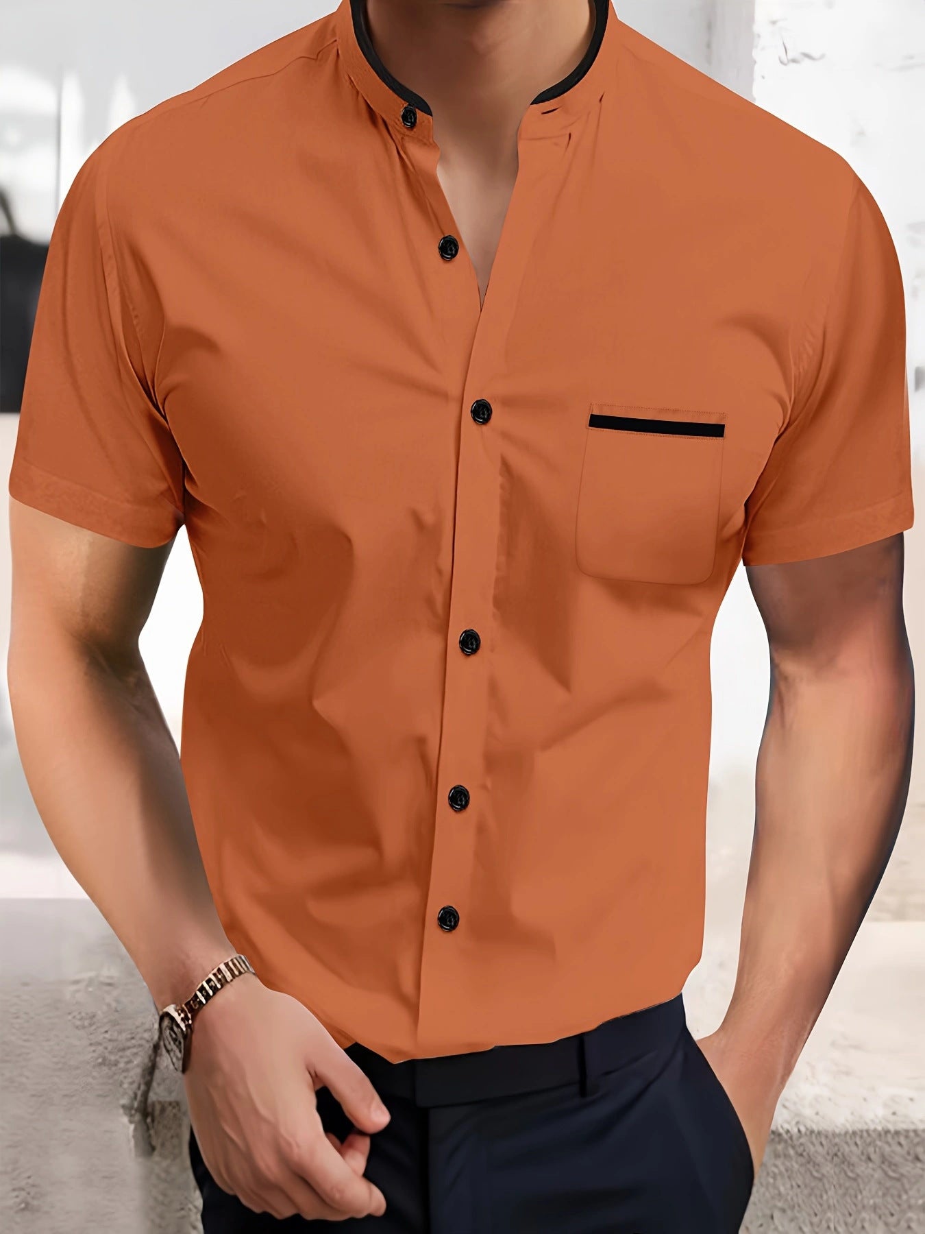 Solid Color Shirt Summer New Button Short Sleeve - Swefashionstore