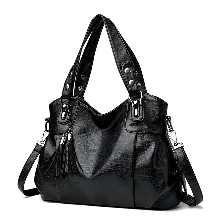 CLASSIC Washed Sheepskin Tassel Bag Texture - Swefashionstore