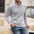 Gray Long Sleeves Thickening Polo Shirt - Swefashionstore