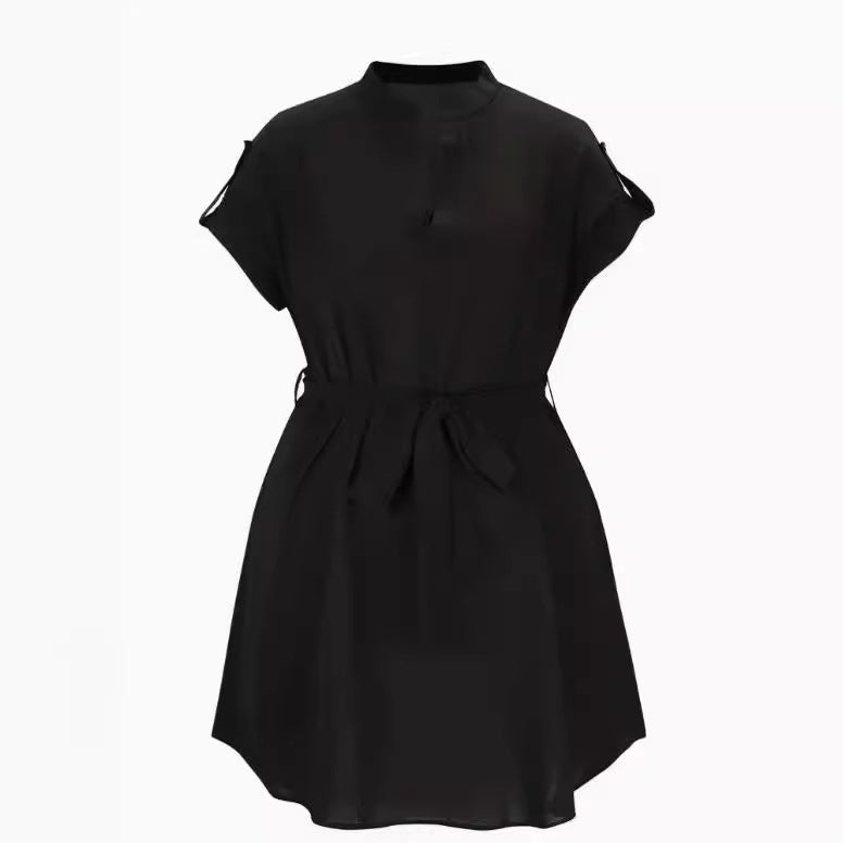 V-neck Short Sleeve Dress For Women - Swefashionstore