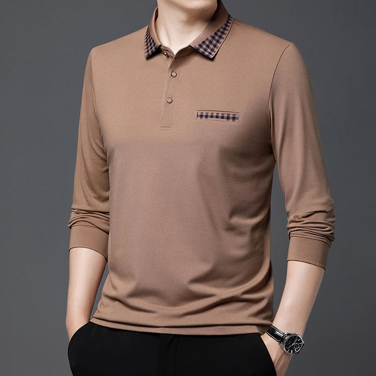 Solid Color Casual Dad Long-t-shirt - Swefashionstore