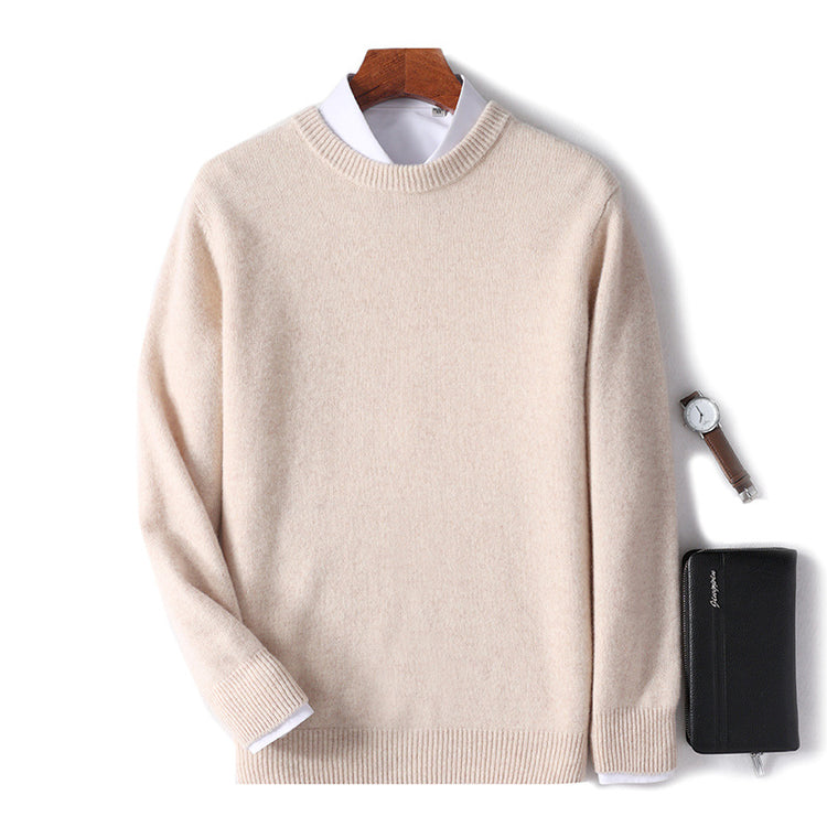 High Quality Loose Round Neck Solid Color Sweater - Swefashionstore