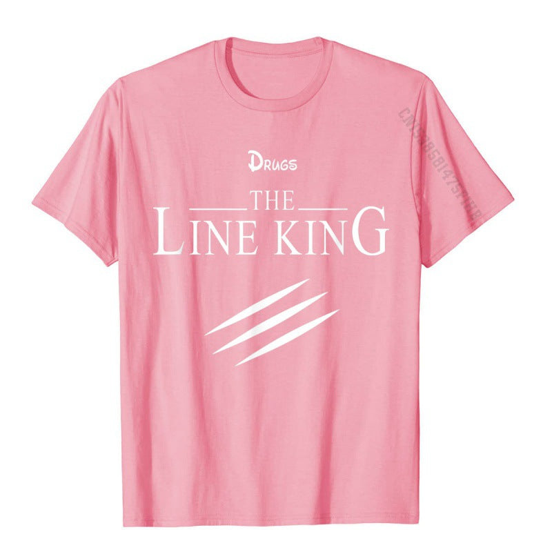 FUNNY Line King T-shirt FASHION Birth - Swefashionstore