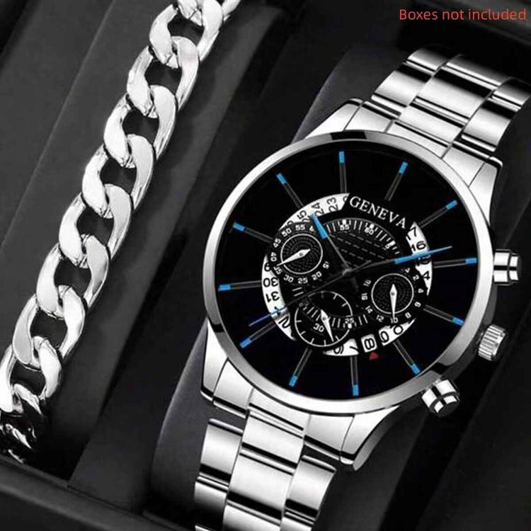 Quartz 10mm Steel Watch with Calendar Function - Swefashionstore