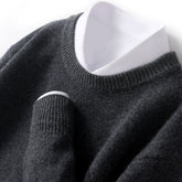 High Quality Loose Round Neck Solid Color Sweater - Swefashionstore