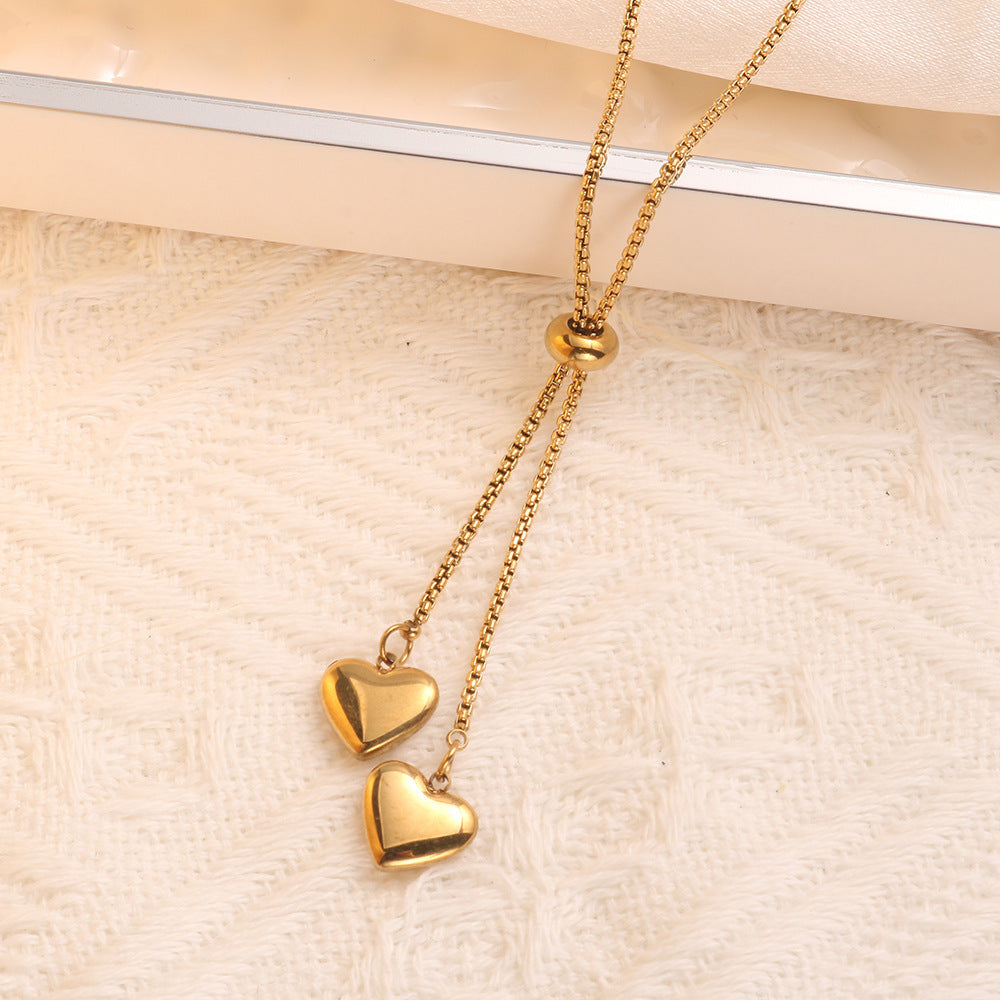 Love Pendant Necklace Net Red Personality Ins Cold Style Titanium Steel - Swefashionstore