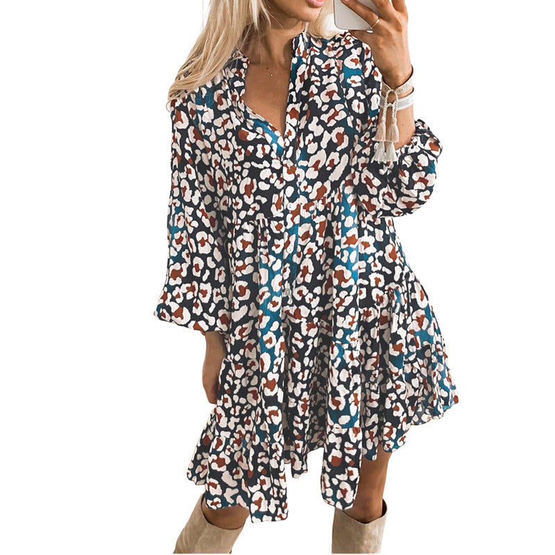 ABSTRACT Leopard Print Fashion Personality Lady Dress