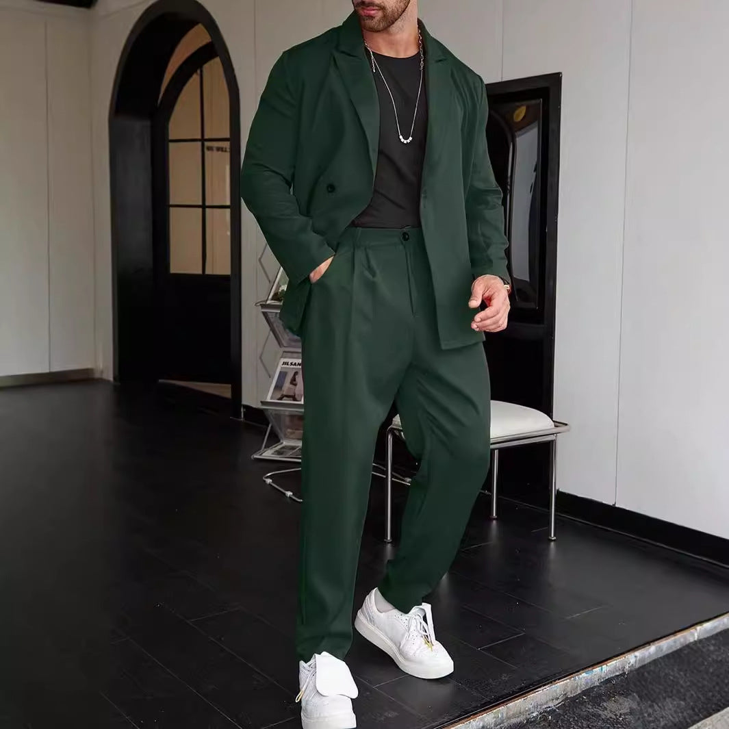 SPRING And AUTUMN Personality Trend Loose Men's SUIT