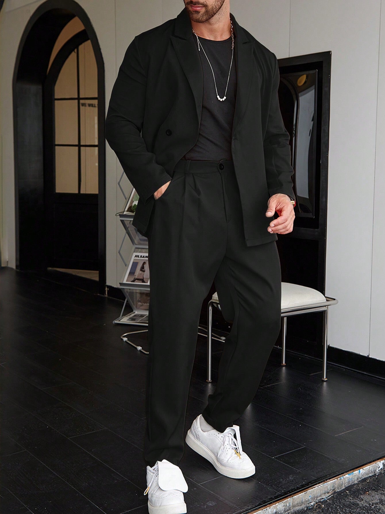 SPRING And AUTUMN Personality Trend Loose Men's SUIT