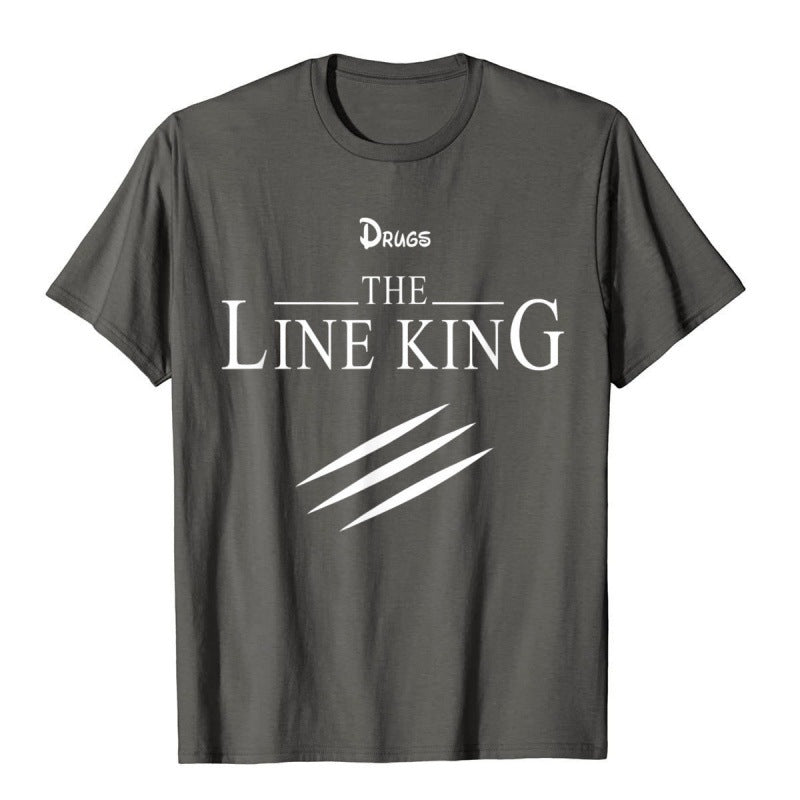 FUNNY Line King T-shirt FASHION Birth - Swefashionstore